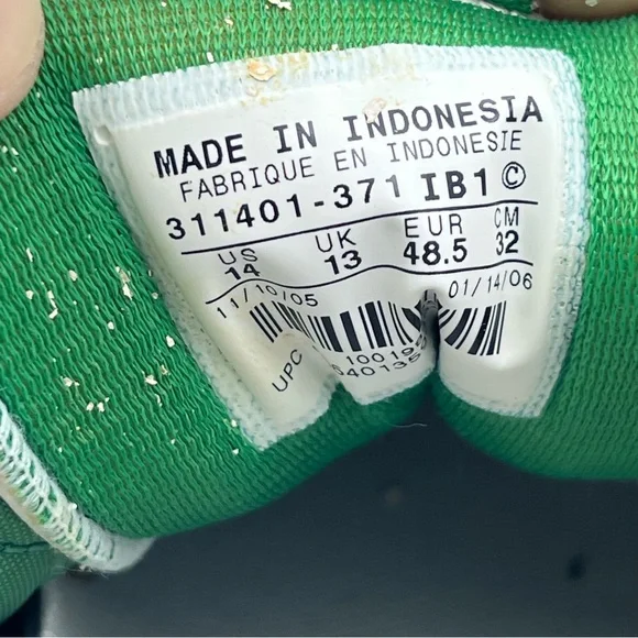 Vintage Nike Air Tiempo Rival Men Indoor Soccer Cleat 311401 371 Size 14 Brazil - Picture 8 of 8